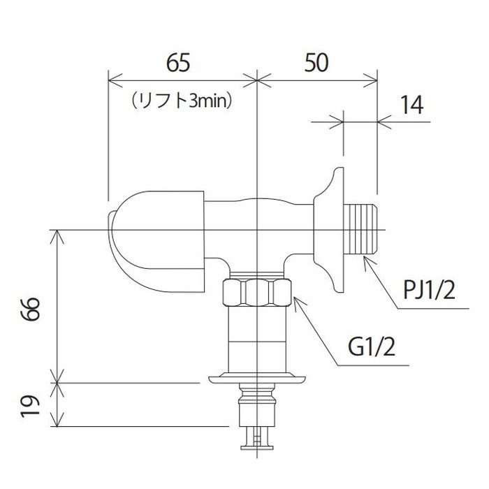 K115CP2J 洗濯機用水栓（とめるぞう（緊急止水機能）付） 吐水口固定形 KVK【アウンワークス通販】