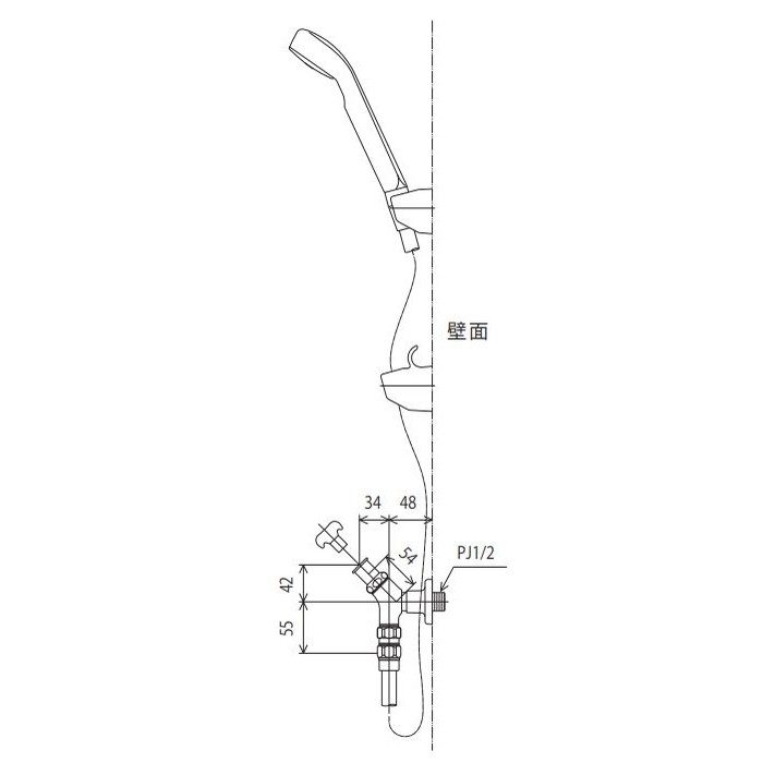 K117FQ 寒冷地用キー式ハンドシャワー付水栓（シャワー専用） KVK