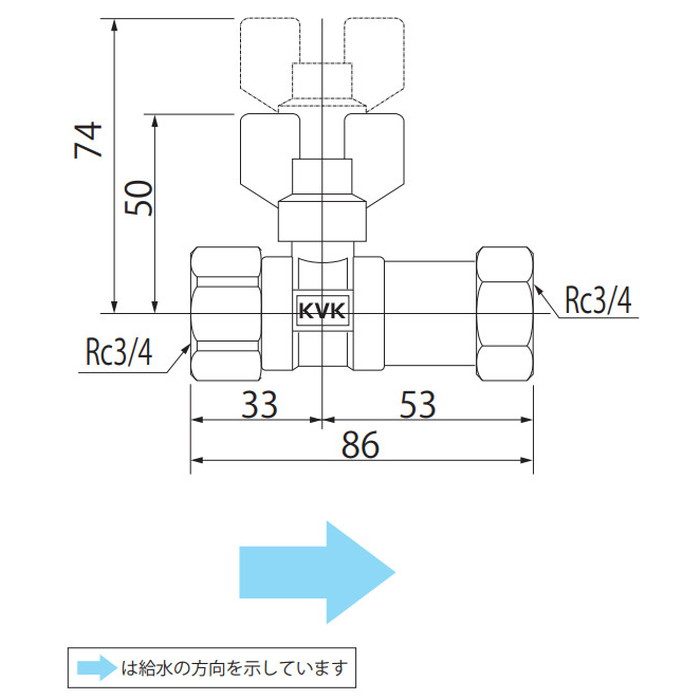 K142-20 逆止弁付ボールバルブ（めねじ×めねじ） 20mm用