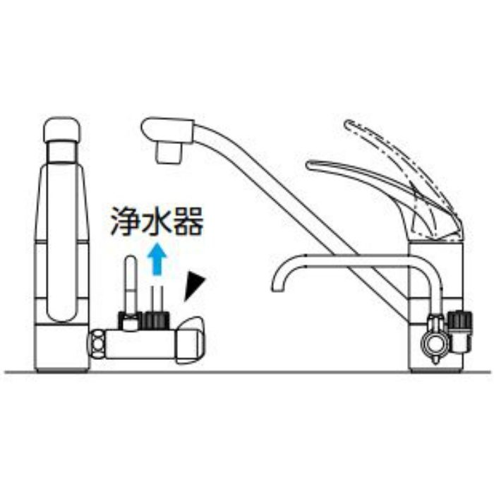 K191N 吐水口付分岐水栓 浄水器専用 KVK【アウンワークス通販】