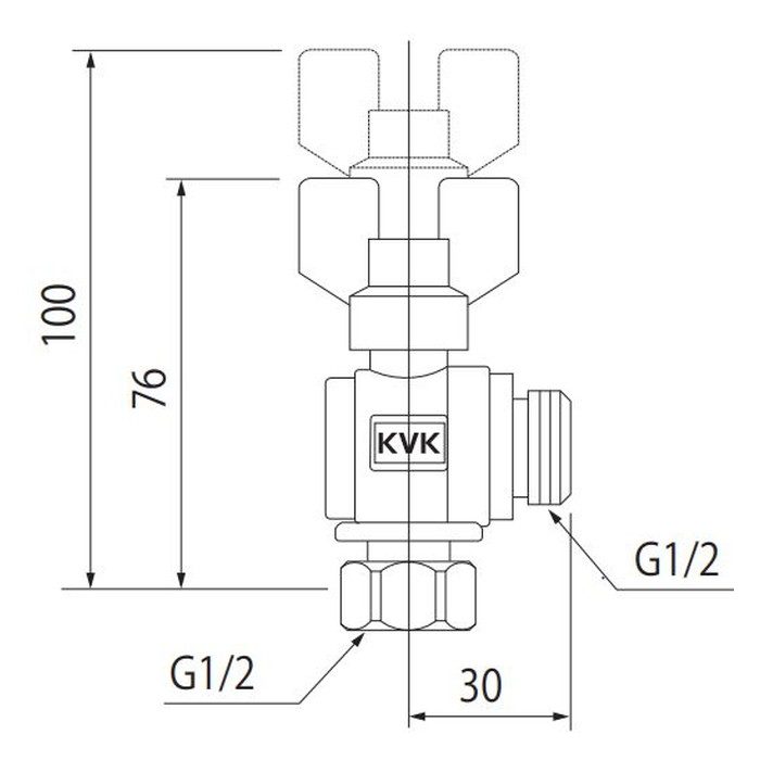 K245 耐熱ボールバルブ G1／2ナット×G1／2おねじ