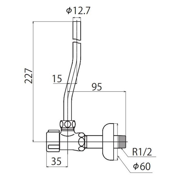 K1000 アングル形止水栓