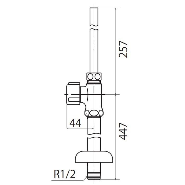 K1001 ストレート形止水栓 給水管420mm