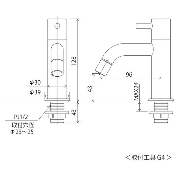 LFK612X-S 立水栓（単水栓） セントクめっき 給水専用