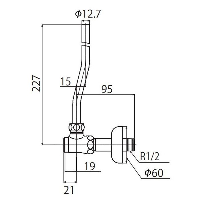 LK112H アングル形止水栓 ドライバー式
