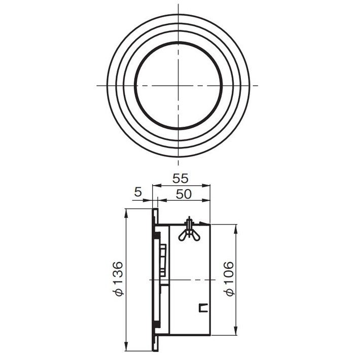 107SCB 換気孔 V-32設備配管用SUSクーラーキャップ 外部用 φ107