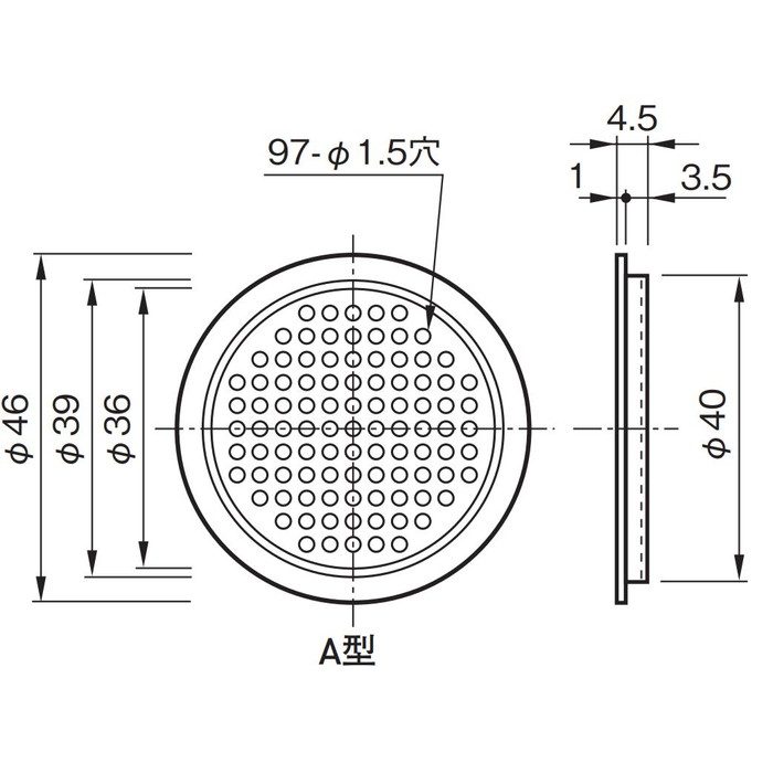 換気孔 A型WG 公団通気孔