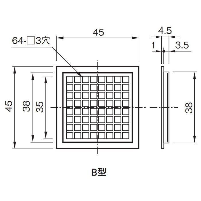 換気孔 B型WG 公団通気孔