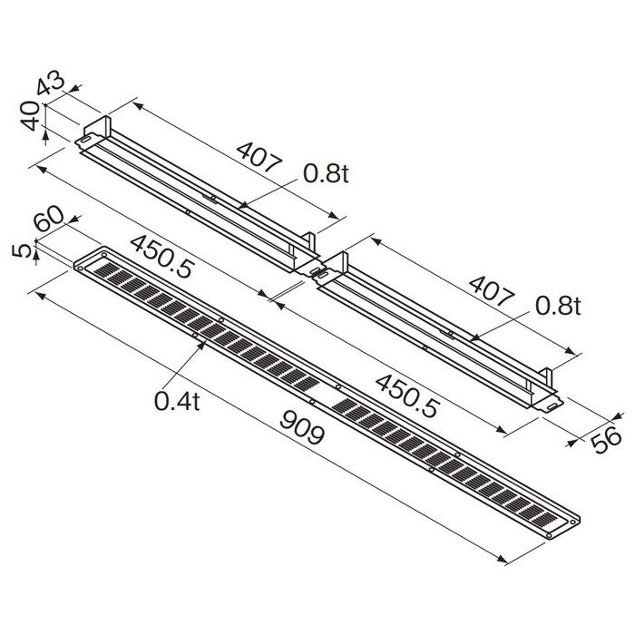 ロング軒裏換気口 LN-90 ホワイト