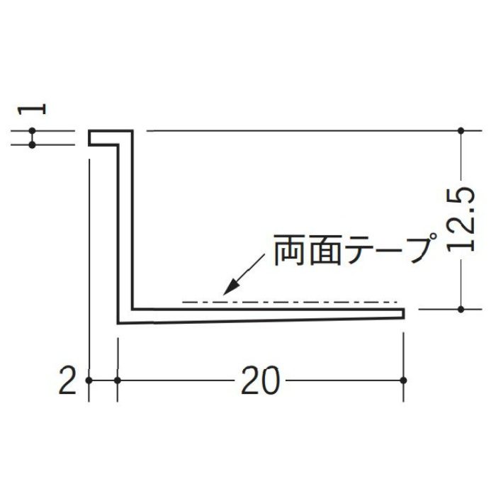 34462 ビニールペンキorクロス下地材 ドア廻り・天井廻り Z-1202 穴あき＋テープ付 ホワイト 1.82m