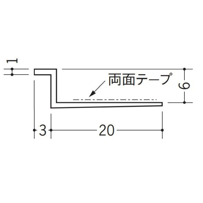 34700 ビニールペンキorクロス下地材 ドア廻り・天井廻り Z-603 テープ付 ホワイト 1.82m