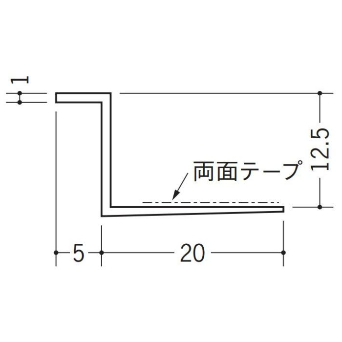 34629 ビニールペンキorクロス下地材 ドア廻り・天井廻り Z-1205 穴あき＋テープ付 ホワイト 1.82m