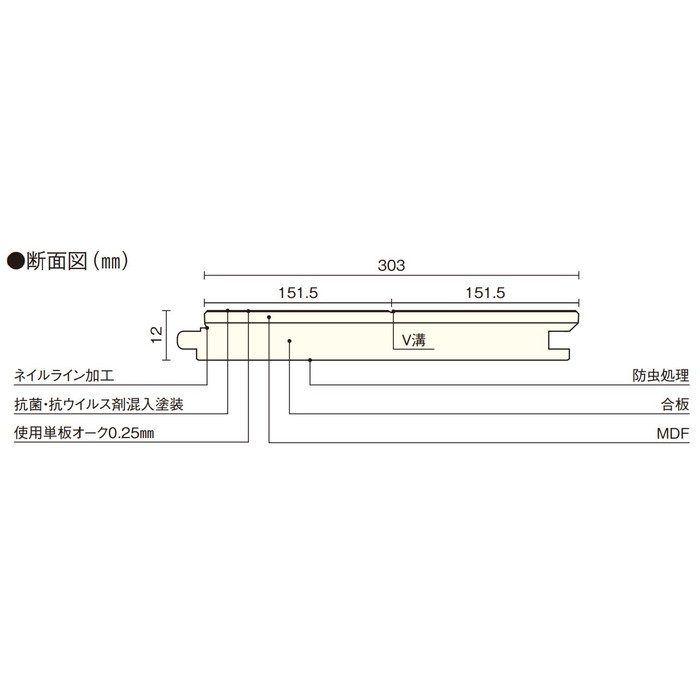 FKV877D-V-WH 一般住宅用洋風床材 スタンダードフローリング コン