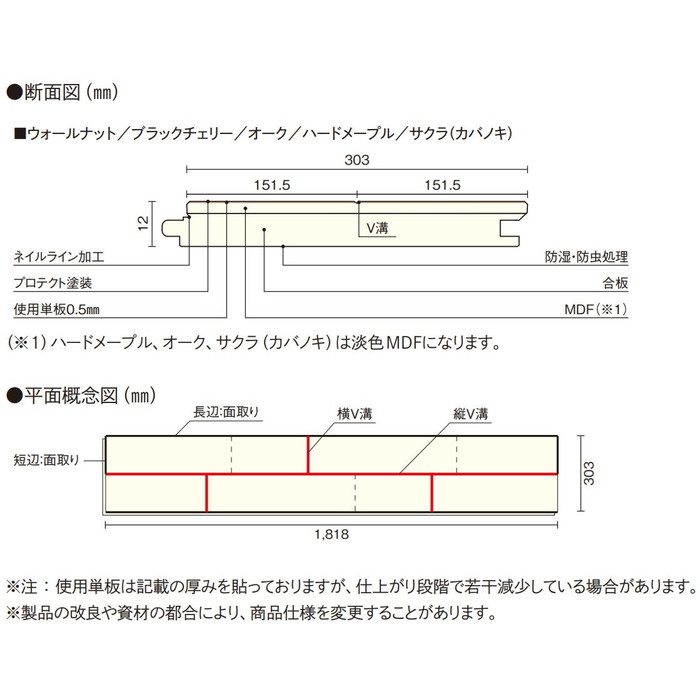 FKP223D-B 一般住宅用洋風床材 銘木フローリング コンビットグラードプラス152 ブラックチェリー 6枚／ケース