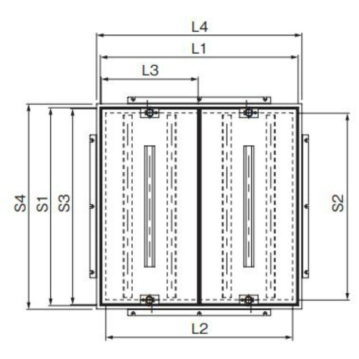 BH-8SL 1100 マシンハッチ（一般型） 正方形蓋 錠付
