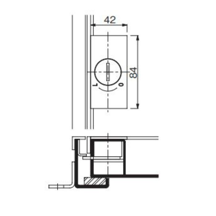 BH-8SL 1100 マシンハッチ（一般型） 正方形蓋 錠付