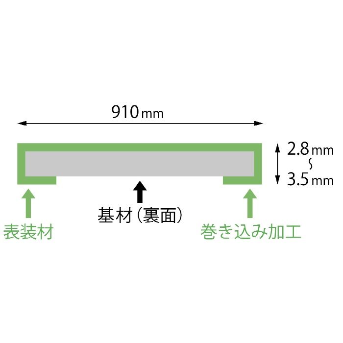 PS-MD36A-121 磁石がつく壁装材 ピタバンSS MDF仕様 コバ有 3×6 PB-121 石目調 2枚／ケース