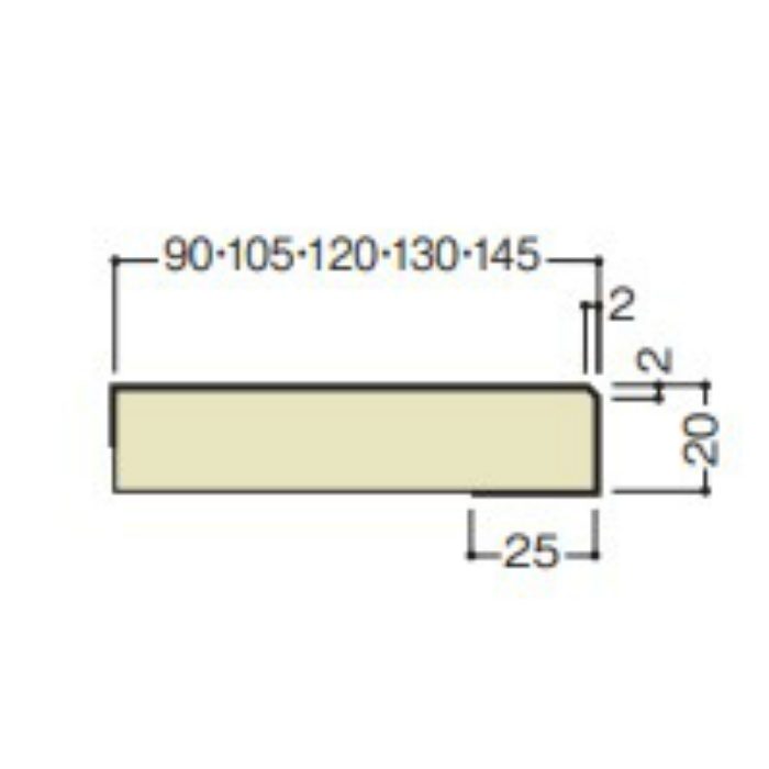 MW-10522BJ ノダ 窓枠 105幅 2250mm BJ 2本入 ノダ【アウンワークス通販】