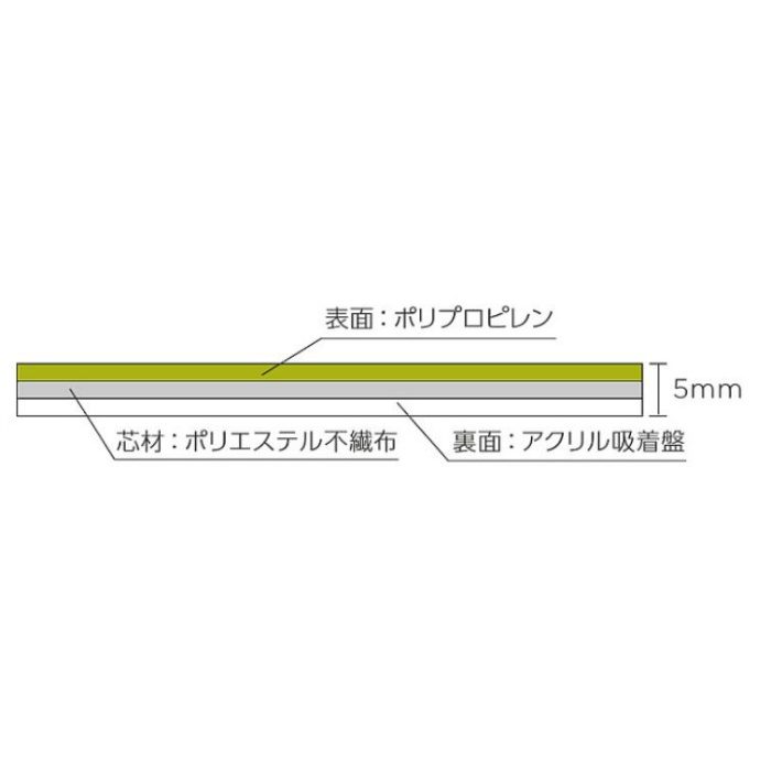 TAB-455-AM-8 貼るだけ畳 ターテック 450角 アンバー