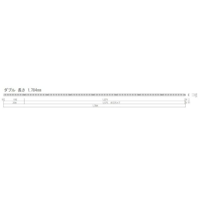 MKTTD181-1-K 棚柱 ダブル L=1784mm ブラック 1本