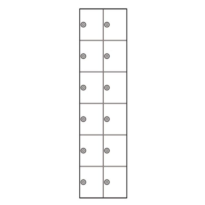 パーソナルロッカー MPSSeries  MPS-12（2×6） 2列6段