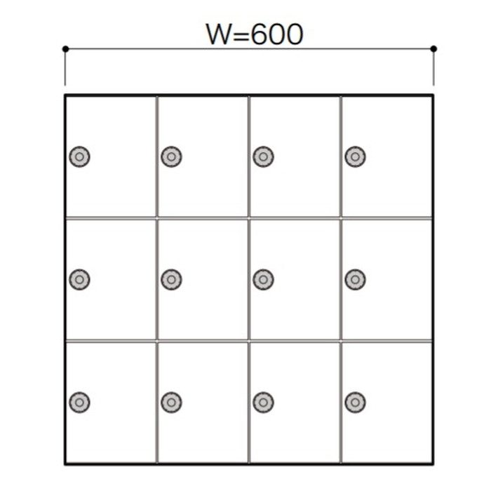 コーワソニア パーソナルロッカー MPS-12ES(4X3)-