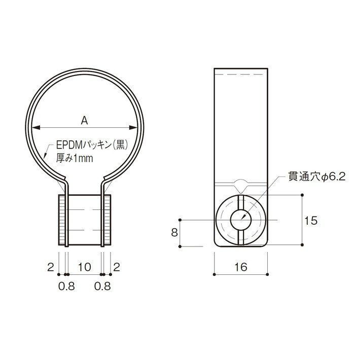 IPF-165M アイパイフィット ステンレス 適合パイプ径φ165.2mm