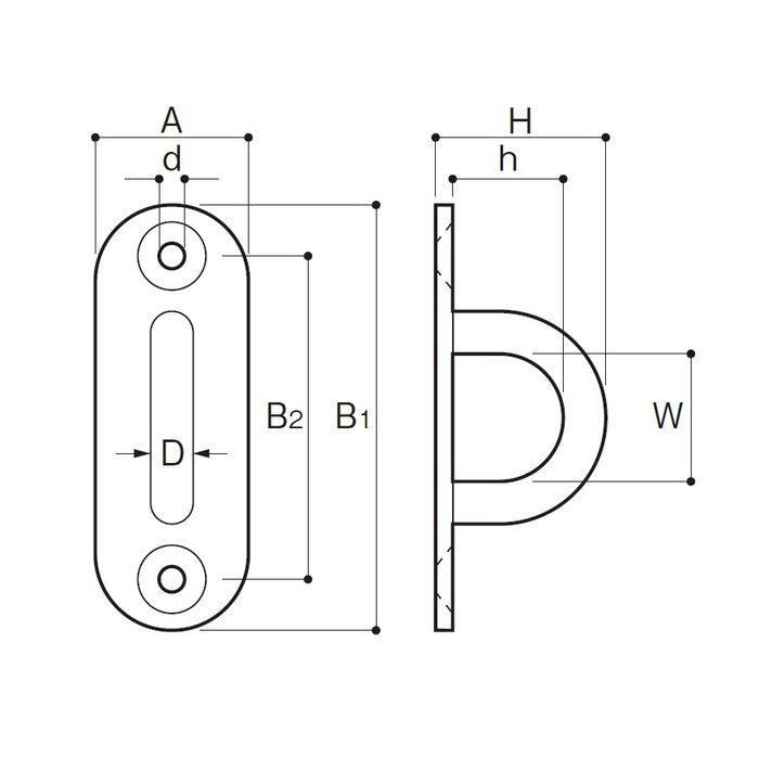 PD-4 パッドアイ ステンレス 4mm