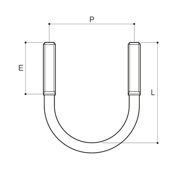 ふじわら ステンレス一般鋼管Ｕボルト SUS304 鋼管の外径114.3mm 品番100A-M16 - ネジ・釘・金属素材