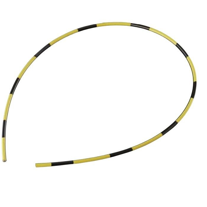 TW-8105 トラワイヤ（メッキ被覆ワイヤロープ） 芯ロープ径8mm 50m 黄・黒ストライプ