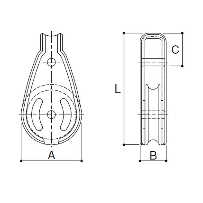 GD-40 Gブロック 40mm 固定式滑車