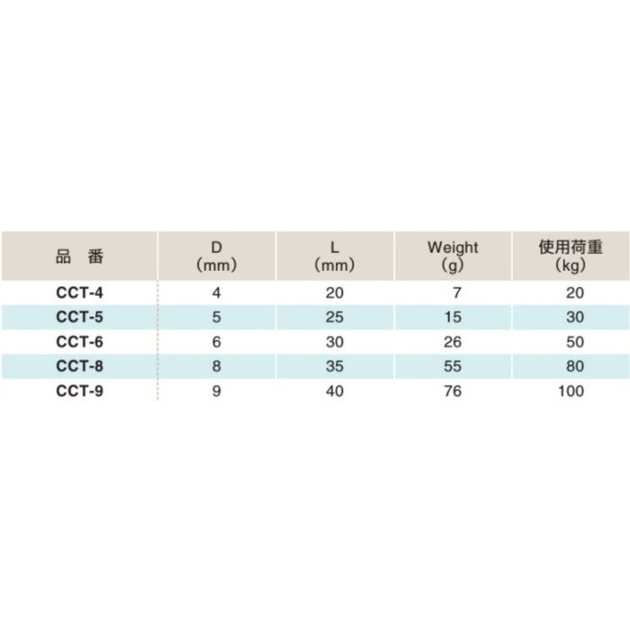 CCT-6 ピン止めチェーンキャッチ SUS304 6mm