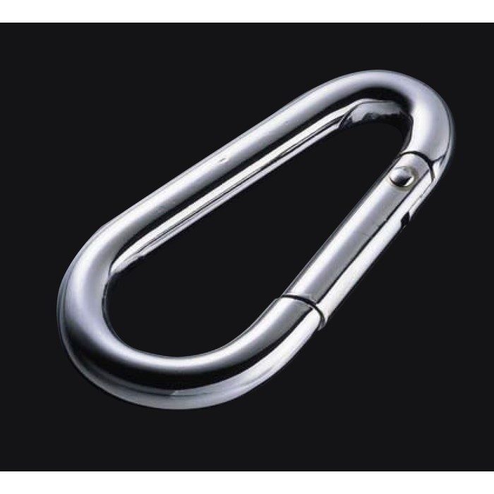 KNO8 ナスカン 鉄（ニッケルメッキ仕上げ）8mm
