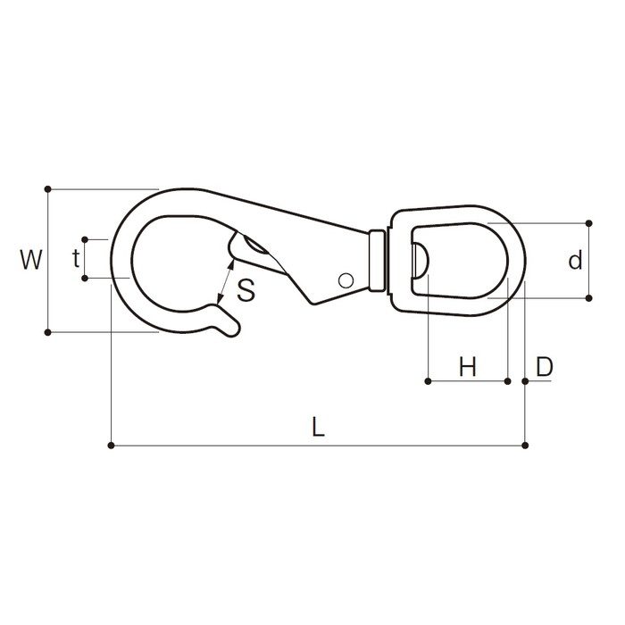 SP-2 スイベルスナップ ステンレス SUS304 6mm