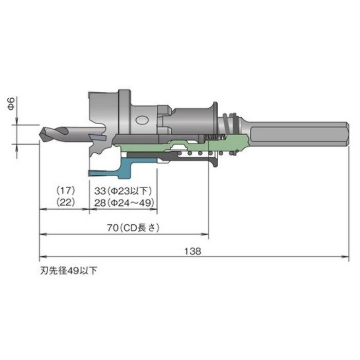 PC378027C ポリクリックシリーズ ホールソー378 カッター 刃先径27mm