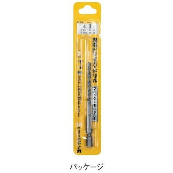 R04515 充電ドライバードリル ロングサイズ ブロック・モルタル用 φ4.5×L150mm
