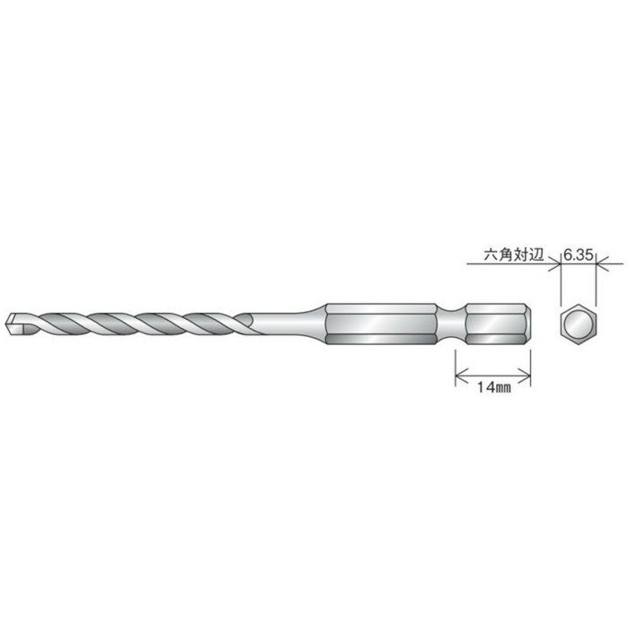 R04515 充電ドライバードリル ロングサイズ ブロック・モルタル用 φ4.5×L150mm