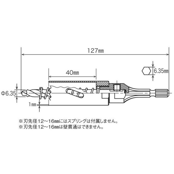 BINSJD27 バイメタルホールソー 充電 ツバナシ 刃先径27mm