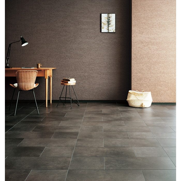 MMR-746 ビニル床タイル（ラミネート） マティル ロッソ Mサイズ テラコッタ 18枚入