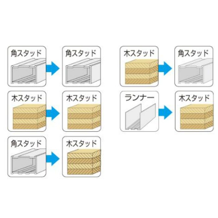 HLF58 カクスタッチ 三価ユニクロ 3.8×58 4000本入 ヤマヒロ【アウン