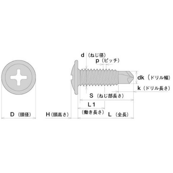 M.RJ13 ジャックポイント ミニジャック・薄鋼板専用 ナベ 三価ユニクロ 4×13 1000本入