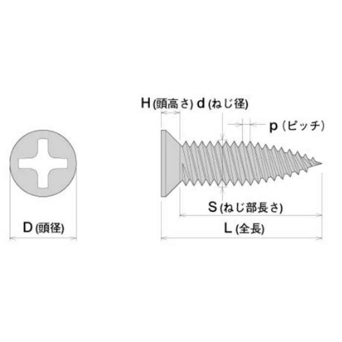 MD=6 FH14 ランスタッチ ドライウォール サラ 三価ユニクロ 4×14 1000本入