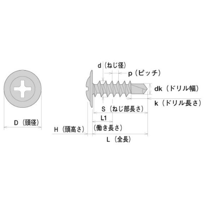 MJ16 ジャックポイント モドトラス シンワッシャー 三価ユニクロ 4×16 1000本入