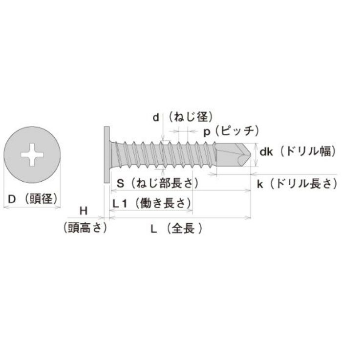NJ516 ノンヘッド ジャックポイント 三価ユニクロ 5×16 1000本入