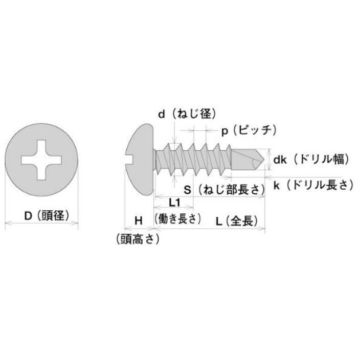 SPJ16GB ジャックポイント SUS410ステンレス ナベ ブロンズ 4×16 1000