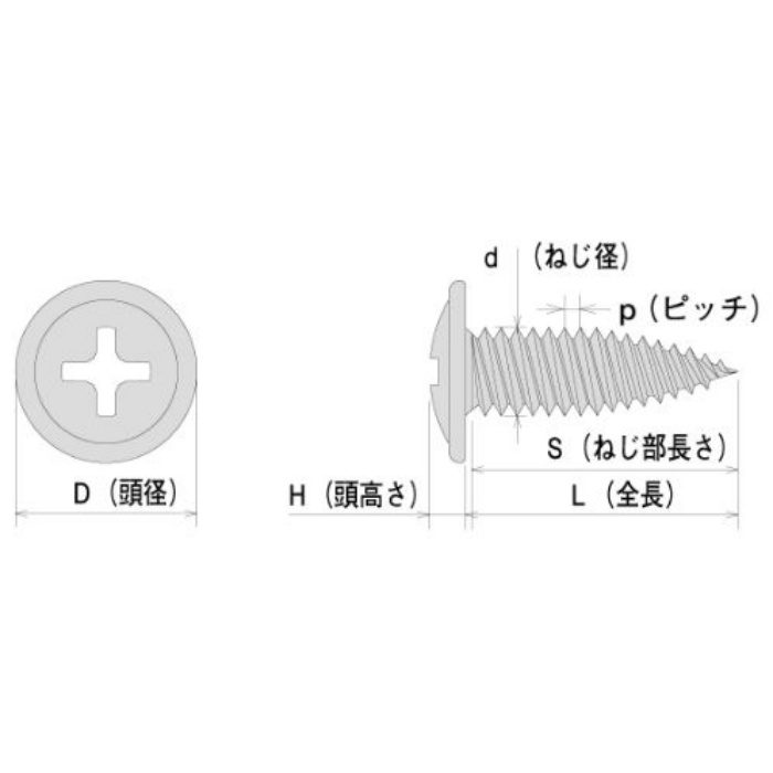 TT412RBK トルネードポイント トラス ラスパートブラック 4×12 1500本入
