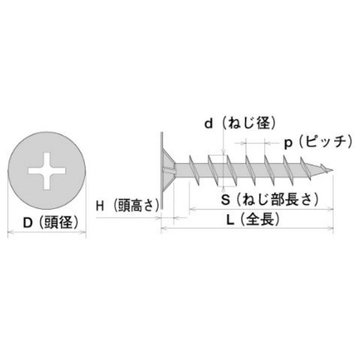 W30FLY コーススレッド スレート瓦ビス 野地板コース イエロークロメート 4.0×30 800本入 ヤマヒロ【アウンワークス通販】