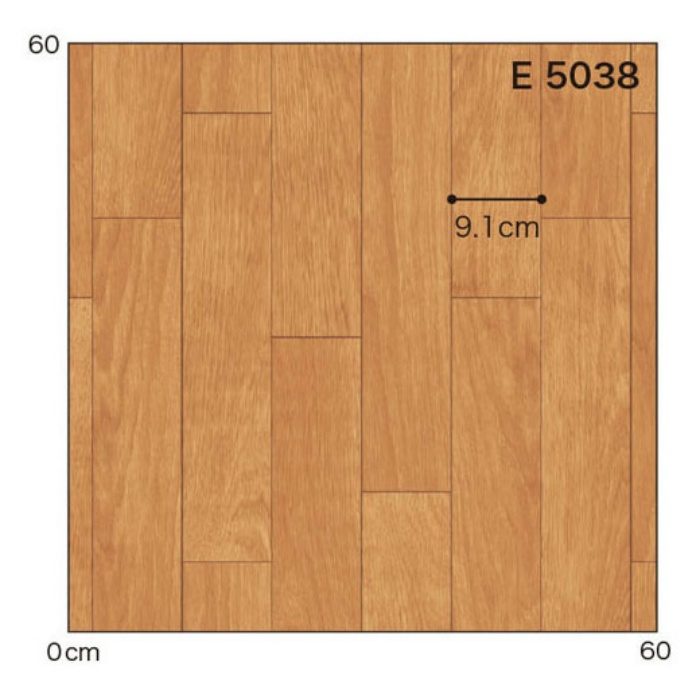 E5038 ポンリューム 住宅用クッションフロア ウッド オーク 厚み1.8mm