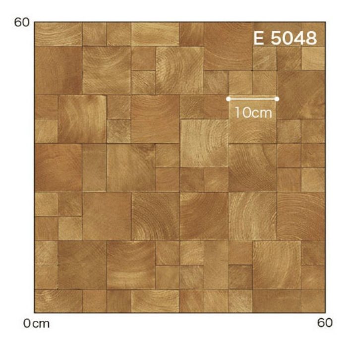 E5048 ポンリューム 住宅用クッションフロア ウッド ブロックウッド 厚み1.8mm