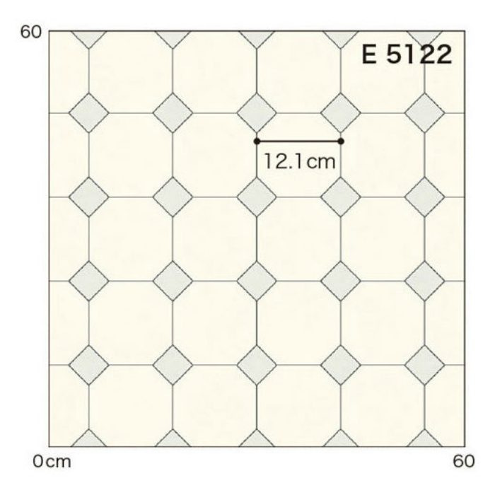 E5122 ポンリューム 住宅用クッションフロア パターン オクタゴンドット 厚み1.8mm